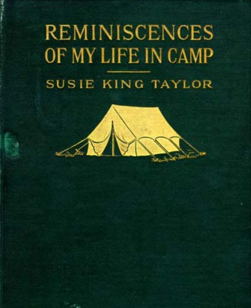 Hunter green book cover with gold title lettering above the image of a camp tent, also in gold.